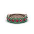 Ruby Blossoming Love Halo Wedding Band - Annalise No. 26 image 2