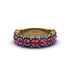 Ruby Blossoming Love Halo Wedding Band - Annalise No. 70