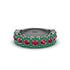 Ruby Blossoming Love Halo Wedding Band - Annalise No. 27