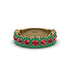 Ruby Blossoming Love Halo Wedding Band - Annalise No. 25