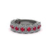 Ruby Blossoming Love Halo Wedding Band - Annalise No. 12