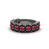 Ruby Blossoming Love Halo Wedding Band - Annalise No. 42
