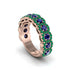 Sapphire Blossoming Love Halo Wedding Band - Annalise No. 29
