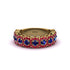 Sapphire Blossoming Love Halo Wedding Band - Annalise No. 58