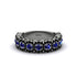 Sapphire Blossoming Love Halo Wedding Band - Annalise No. 45