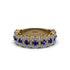 Sapphire Blossoming Love Halo Wedding Band - Annalise No. 13