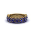 Sapphire Blossoming Love Halo Wedding Band - Annalise No. 73