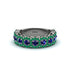 Sapphire Blossoming Love Halo Wedding Band - Annalise No. 30