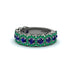 Sapphire Blossoming Love Halo Wedding Band - Annalise No. 30 image 3