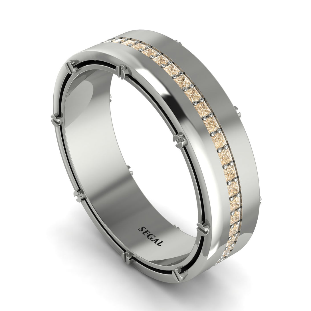 Brown Diamond Eternal Elegance Men’s Wedding Ring - Roman No. 21