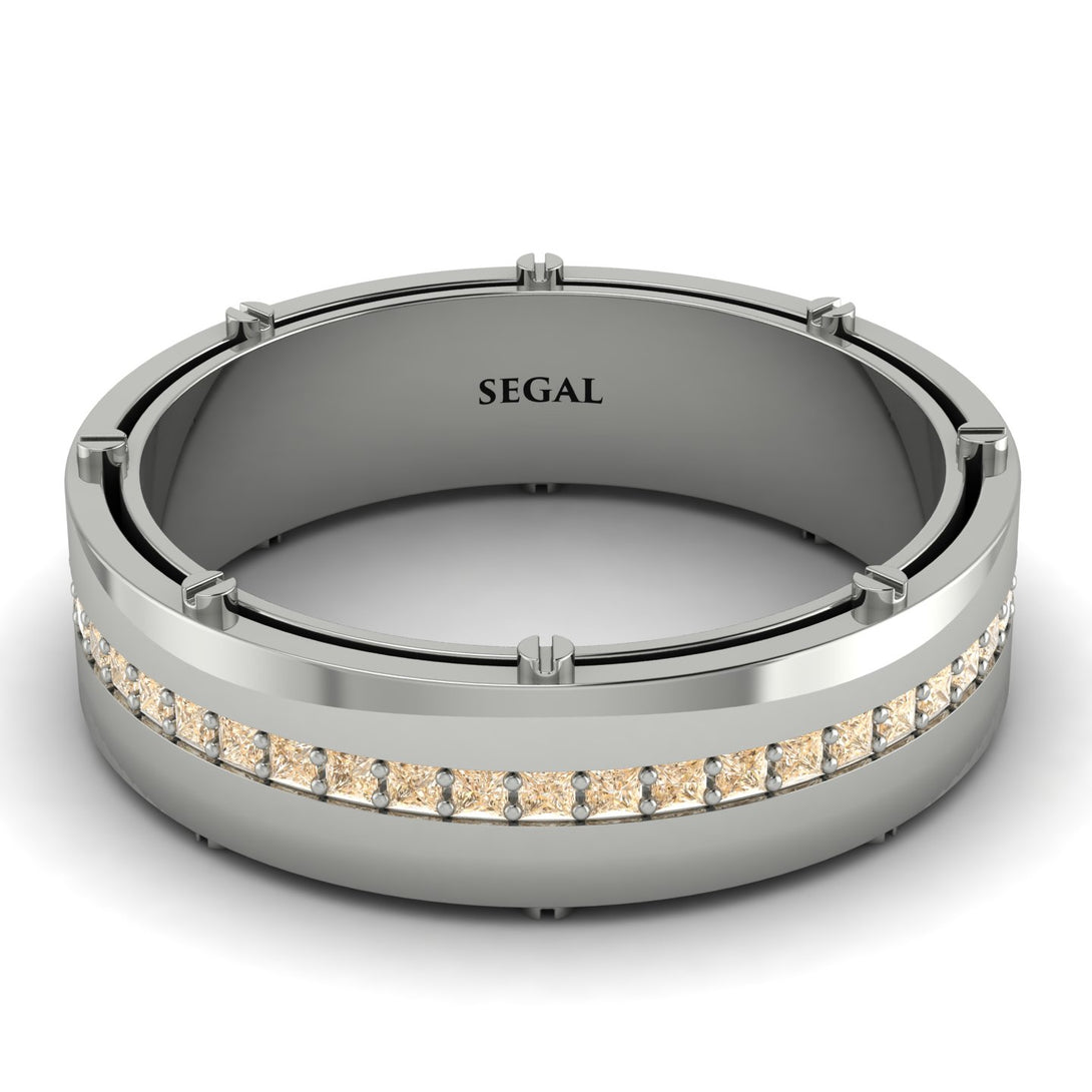 Brown Diamond Eternal Elegance Men’s Wedding Ring - Roman No. 21