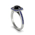 Black Diamond Cathedral Halo Engagement Ring - Luciana No. 69 image 2