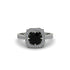 Black Diamond Cathedral Halo Engagement Ring - Luciana No. 9