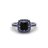 Black Diamond Cathedral Halo Engagement Ring - Luciana No. 69 image 1