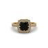 Black Diamond Cathedral Halo Engagement Ring - Luciana No. 7