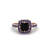 Black Diamond Cathedral Halo Engagement Ring - Luciana No. 68 image 1