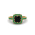 Black Diamond Cathedral Halo Engagement Ring - Luciana No. 22