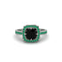 Black Diamond Cathedral Halo Engagement Ring - Luciana No. 24 image 1