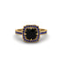 Black Diamond Cathedral Halo Engagement Ring - Luciana No. 67