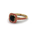 Black Diamond Cathedral Halo Engagement Ring - Luciana No. 52