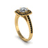 Diamond Cathedral Halo Engagement Ring - Luciana No. 31 image 2