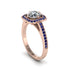 Diamond Cathedral Halo Engagement Ring - Luciana No. 62 image 2