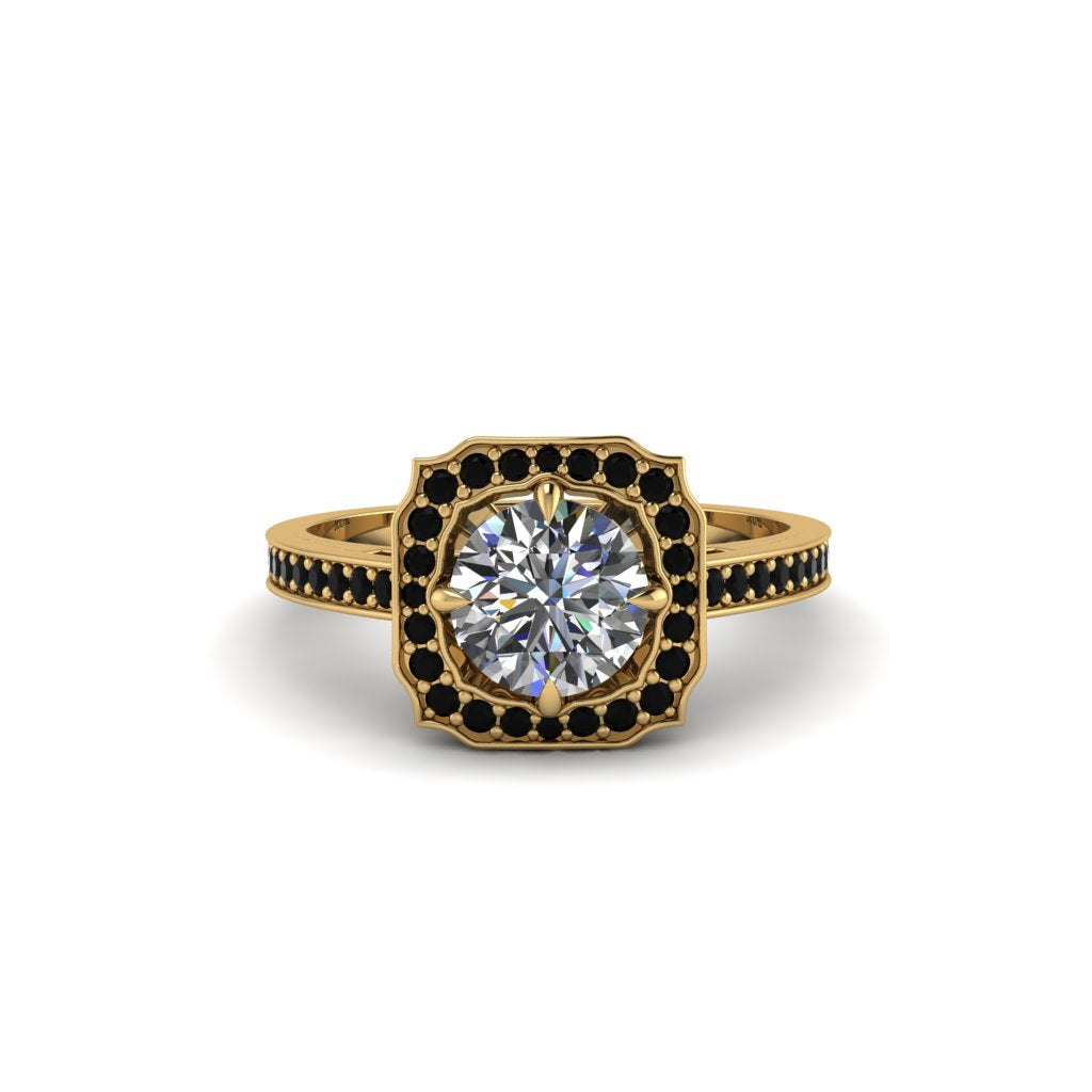 Diamond Cathedral Halo Engagement Ring - Luciana No. 31