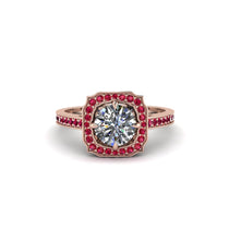 Diamond Cathedral Halo Engagement Ring - Luciana No. 47 image 1