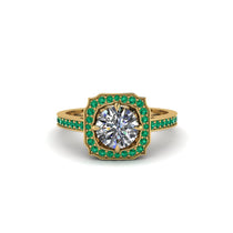 Diamond Cathedral Halo Engagement Ring - Luciana No. 16 image 1