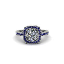 Diamond Cathedral Halo Engagement Ring - Luciana No. 63 image 1