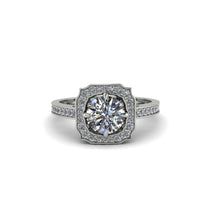 Diamond Cathedral Halo Engagement Ring - Luciana No. 3 image 1