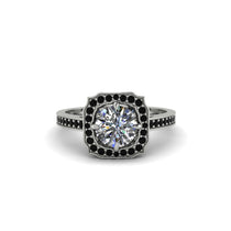 Diamond Cathedral Halo Engagement Ring - Luciana No. 33 image 1
