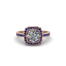 Diamond Cathedral Halo Engagement Ring - Luciana No. 62 image 1