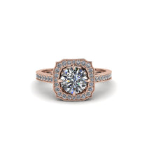 Diamond Cathedral Halo Engagement Ring - Luciana No. 2 image 1
