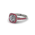 Diamond Cathedral Halo Engagement Ring - Luciana No. 48 image 3