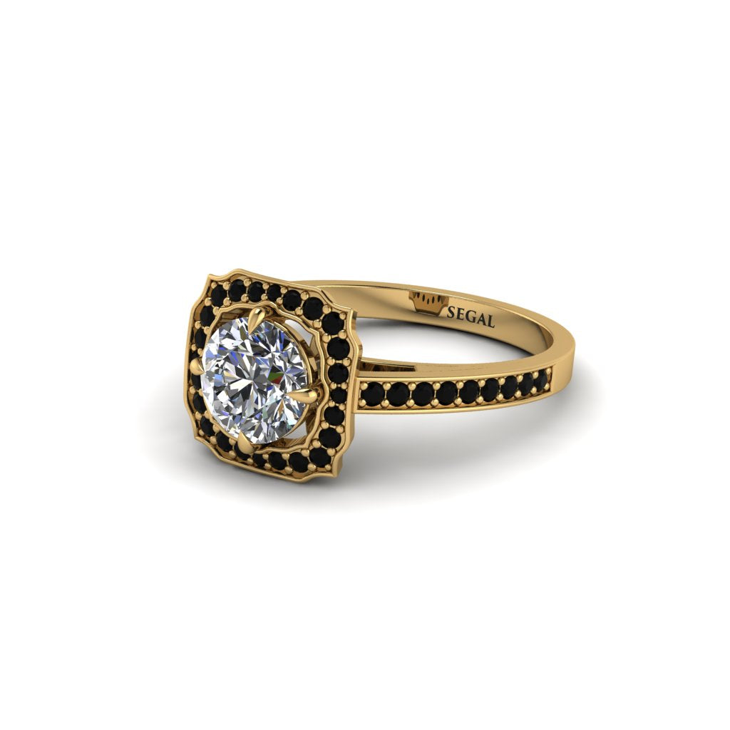 Diamond Cathedral Halo Engagement Ring - Luciana No. 31