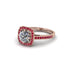 Diamond Cathedral Halo Engagement Ring - Luciana No. 47 image 3