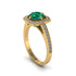 Emerald Cathedral Halo Engagement Ring - Luciana No. 4 image 2
