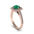Emerald Cathedral Halo Engagement Ring - Luciana No. 5 image 2