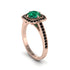Emerald Cathedral Halo Engagement Ring - Luciana No. 35 image 2