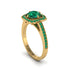 Emerald Cathedral Halo Engagement Ring - Luciana No. 19 image 2