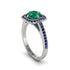 Emerald Cathedral Halo Engagement Ring - Luciana No. 66