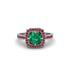 Emerald Cathedral Halo Engagement Ring - Luciana No. 51