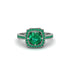 Emerald Cathedral Halo Engagement Ring - Luciana No. 21
