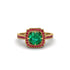 Emerald Cathedral Halo Engagement Ring - Luciana No. 49 image 1