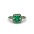 Emerald Cathedral Halo Engagement Ring - Luciana No. 20 image 1