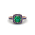 Emerald Cathedral Halo Engagement Ring - Luciana No. 65
