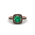 Emerald Cathedral Halo Engagement Ring - Luciana No. 35