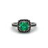 Emerald Cathedral Halo Engagement Ring - Luciana No. 36 image 1