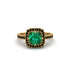 Emerald Cathedral Halo Engagement Ring - Luciana No. 34